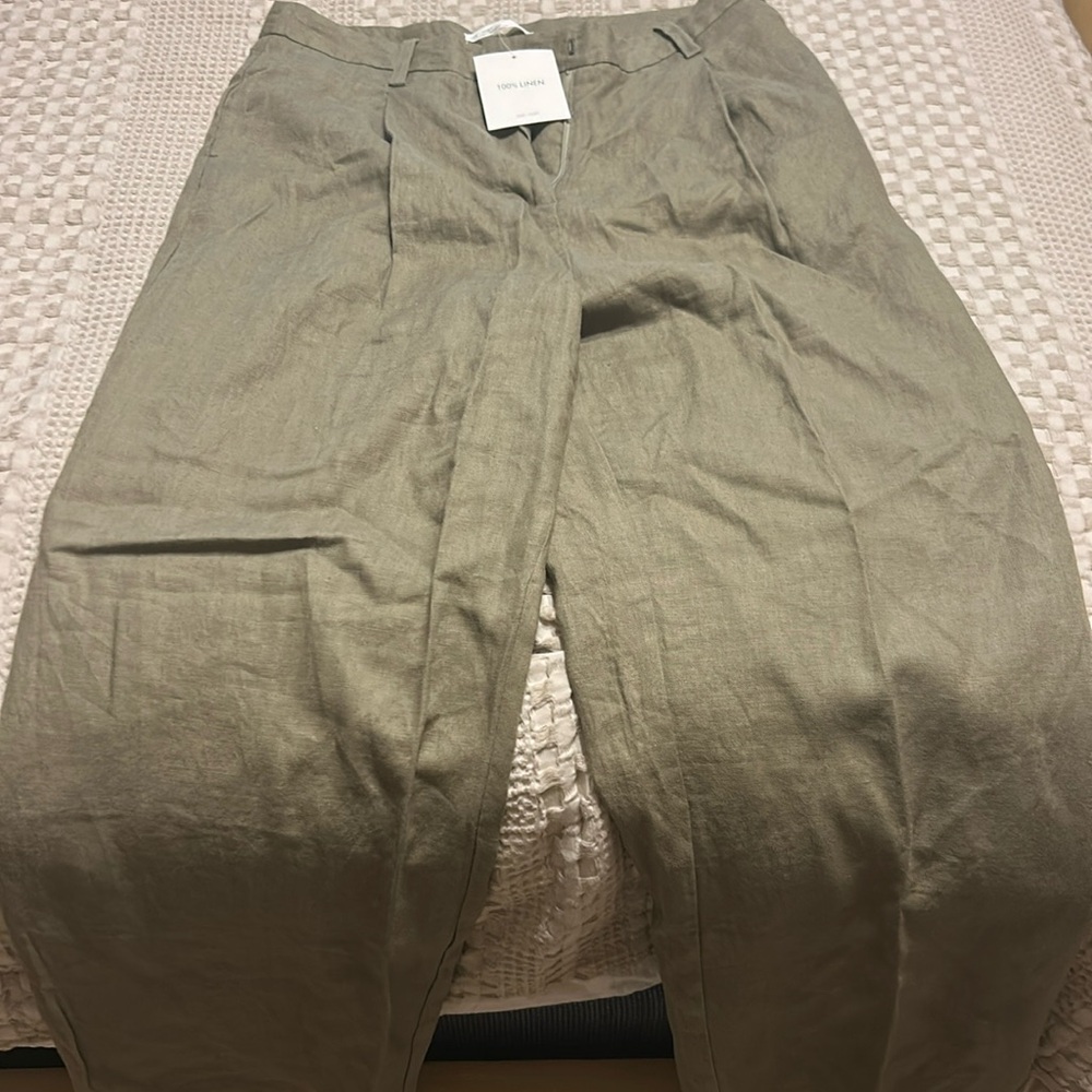 100% linen ,oak and fort,olive